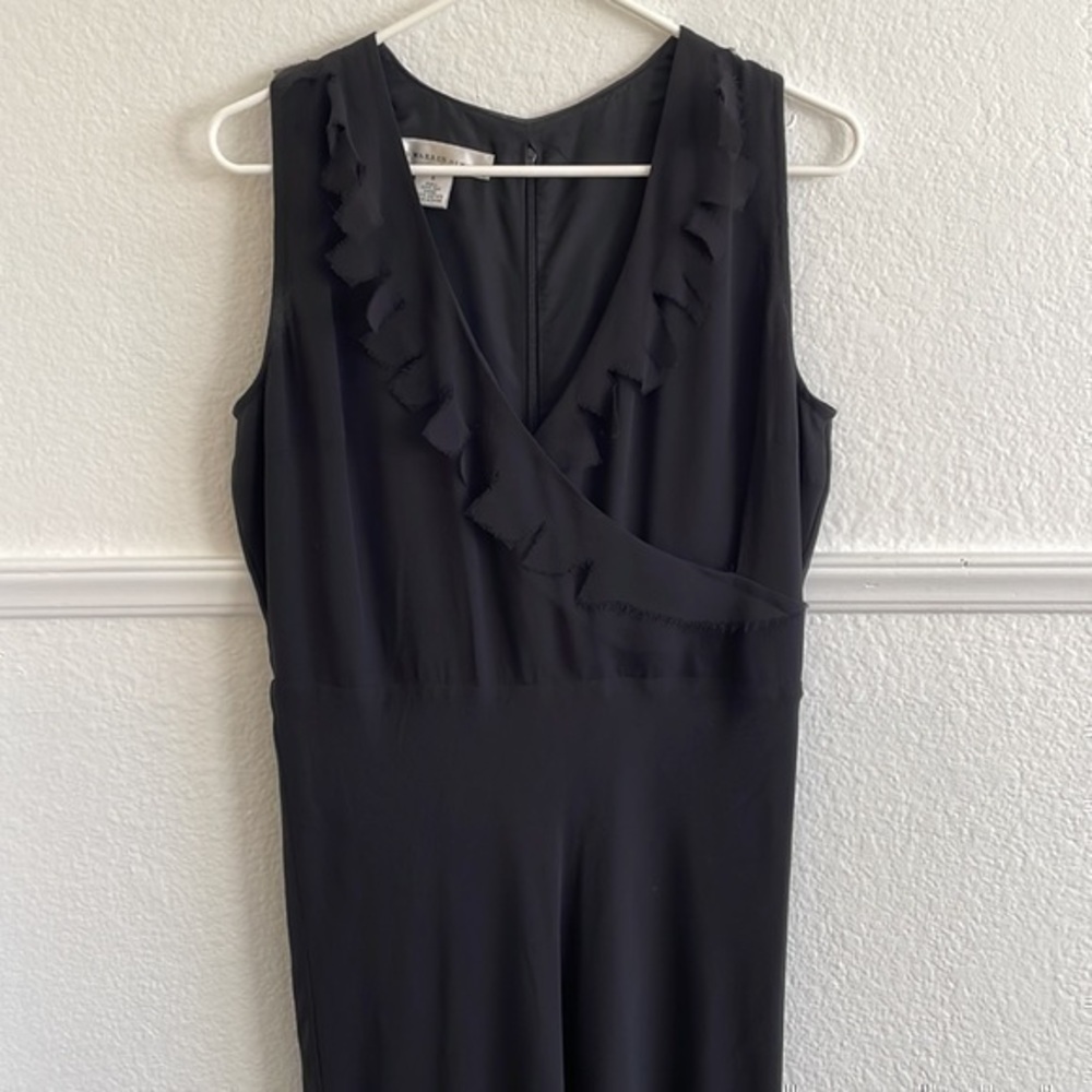 David Warren NY 100% silk  elegant black dress